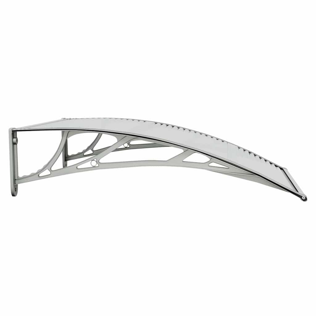 vidaXL Στέγαστρο Πόρτας Γκρι & Διαφανές 100 x 75 εκ. από Πολυκαρβονικό