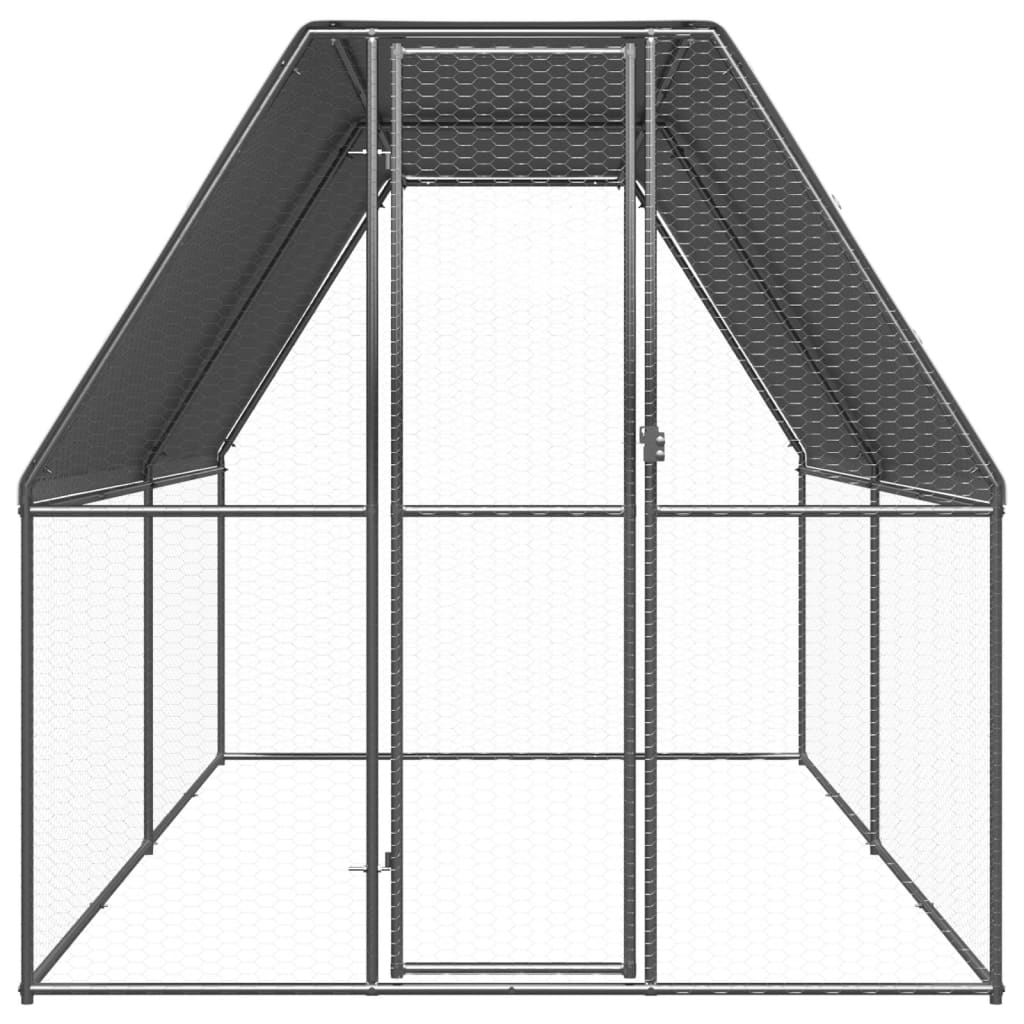 vidaXL Κοτέτσι - Κλουβί Εξωτ. Χώρου 2x4x2 μ. από Γαλβανισμένο Χάλυβα