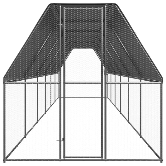 vidaXL Κοτέτσι - Κλουβί Εξωτ. Χώρου 2x12x2 μ. από Γαλβανισμένο Χάλυβα