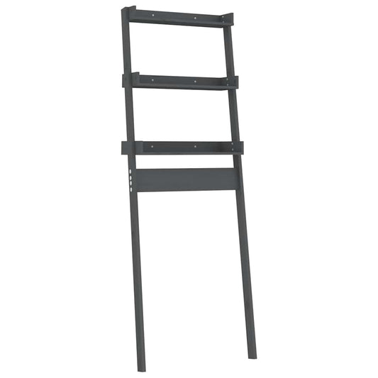 vidaXL Ραφιέρα Για Τουαλέτα Γκρι 63,5x32x179 εκ. Μασίφ Ξύλο Πεύκου