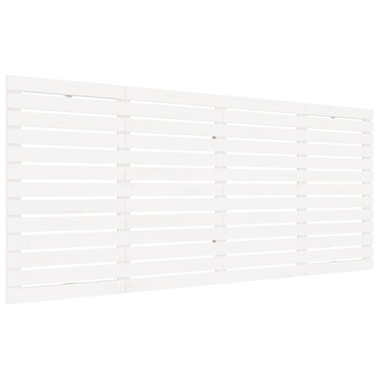 vidaXL Κεφαλάρι Τοίχου Λευκό 206x3x91,5 εκ. από Μασίφ Ξύλο Πεύκου