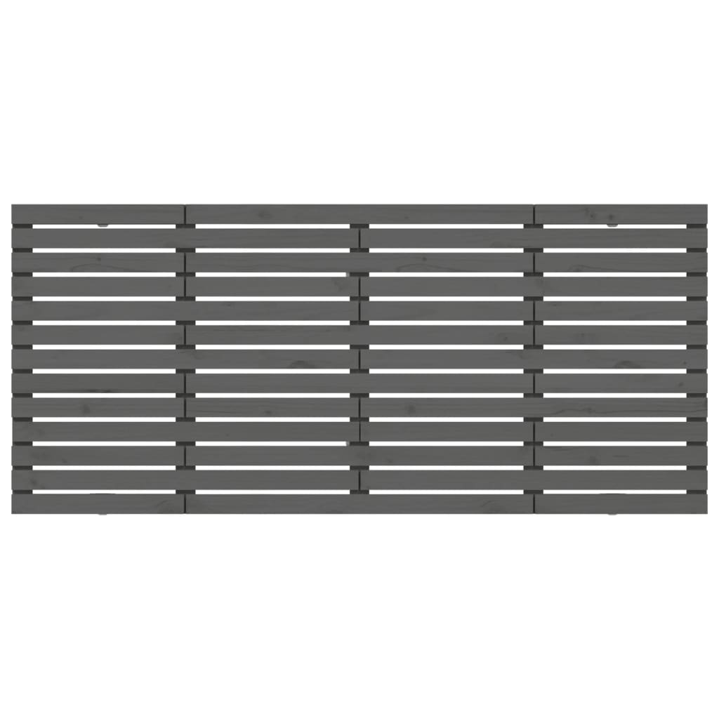 vidaXL Κεφαλάρι Τοίχου Γκρι 156x3x91,5 εκ. από Μασίφ Ξύλο Πεύκου