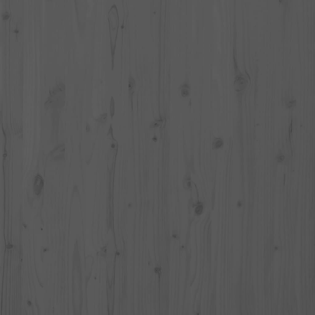 vidaXL Κεφαλάρι Τοίχου Γκρι 81x3x91,5 εκ. από Μασίφ Ξύλο Πεύκου