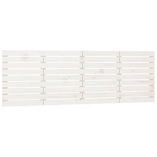 vidaXL Κεφαλάρι Τοίχου Λευκό 206x3x63 εκ. από Μασίφ Ξύλο Πεύκου