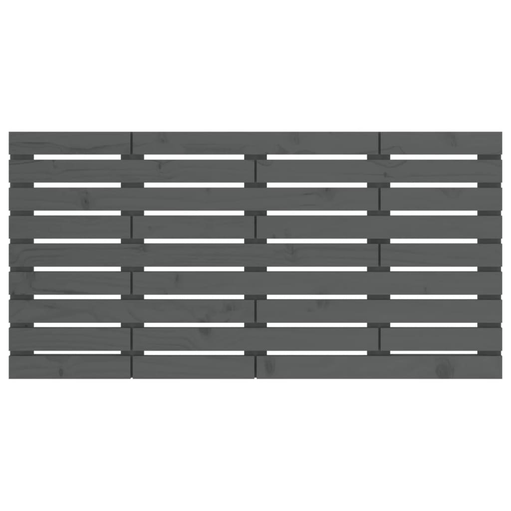 vidaXL Κεφαλάρι Τοίχου Γκρι 146x3x63 εκ. από Μασίφ Ξύλο Πεύκου