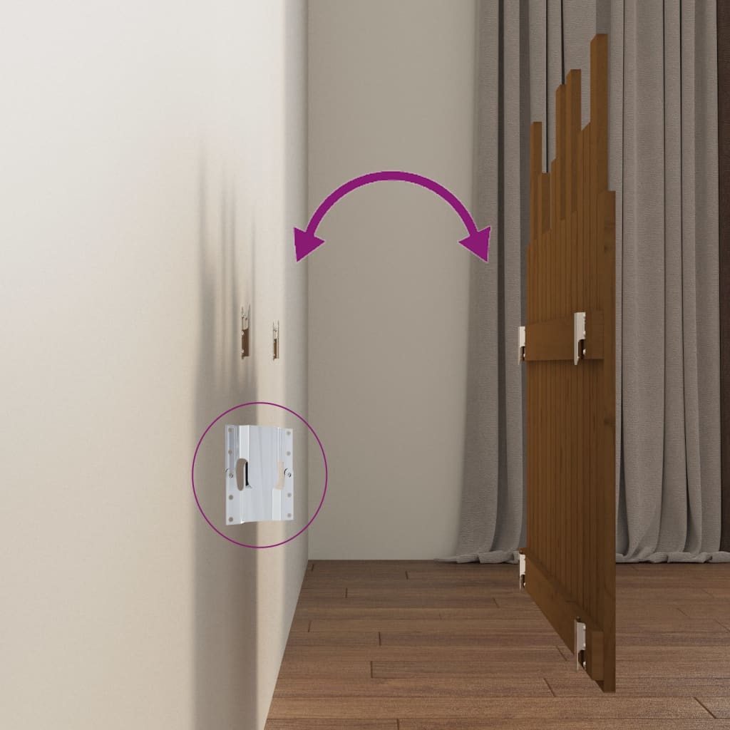 vidaXL Κεφαλάρι Τοίχου Μελί 95,5x3x80 εκ. από Μασίφ Ξύλο Πεύκου