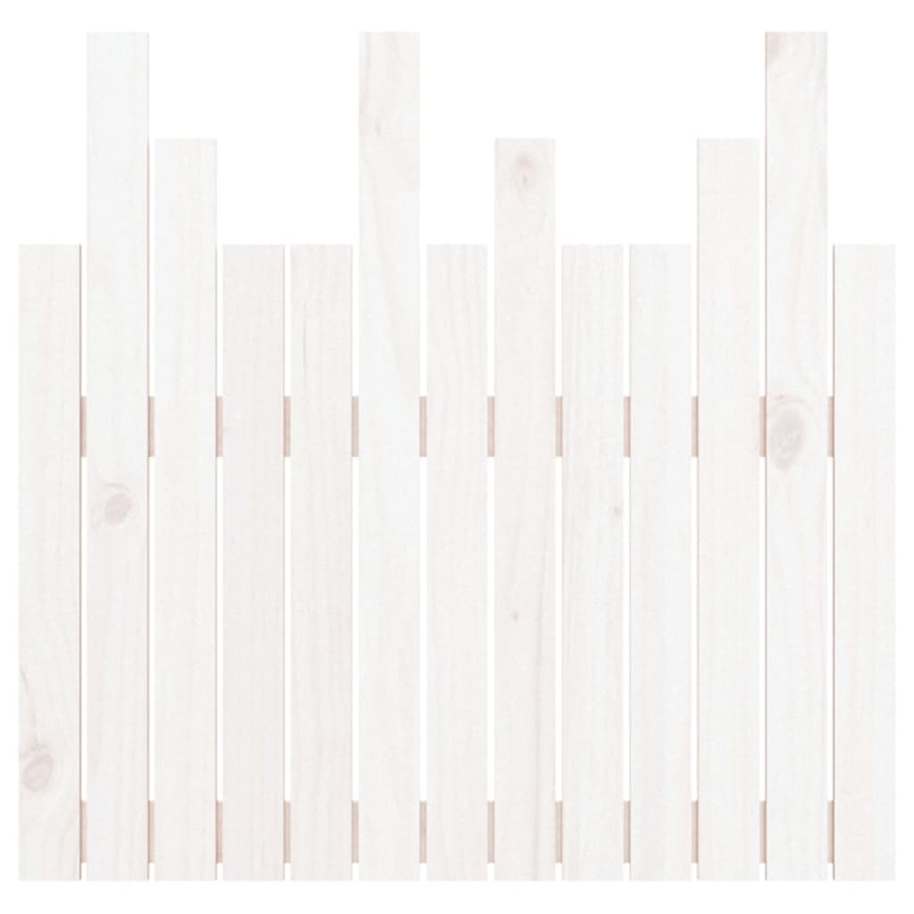vidaXL Κεφαλάρι Τοίχου Λευκό 82,5x3x80 εκ. από Μασίφ Ξύλο Πεύκου