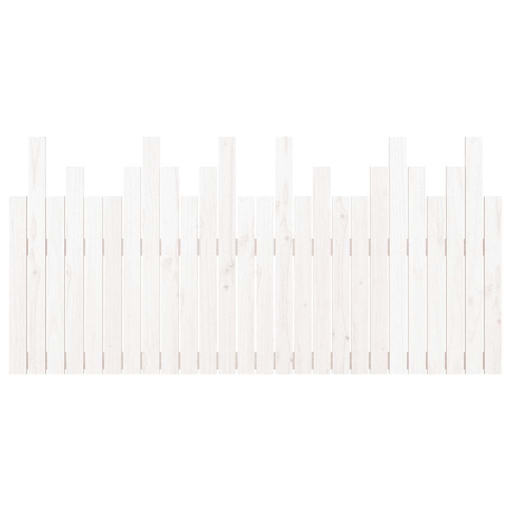 vidaXL Κεφαλάρι Τοίχου Λευκό 166x3x80 εκ. από Μασίφ Ξύλο Πεύκου