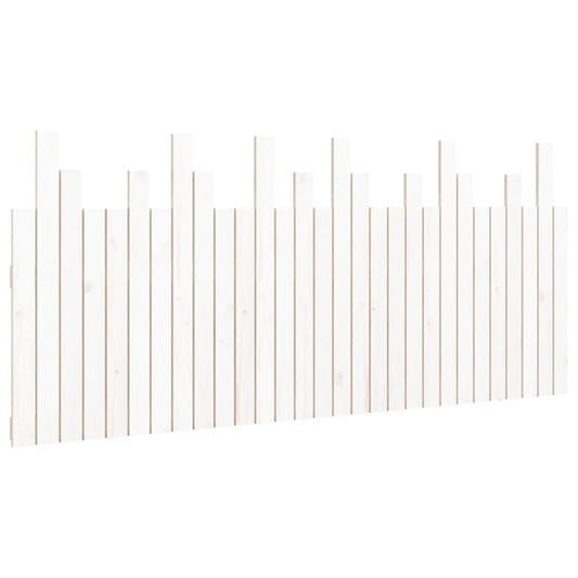 vidaXL Κεφαλάρι Τοίχου Λευκό 185x3x80 εκ. από Μασίφ Ξύλο Πεύκου