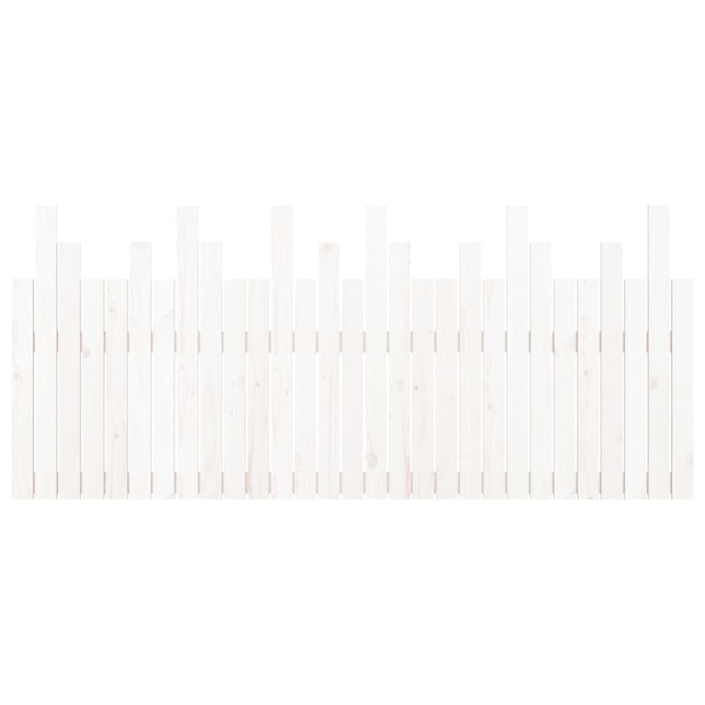 vidaXL Κεφαλάρι Τοίχου Λευκό 185x3x80 εκ. από Μασίφ Ξύλο Πεύκου