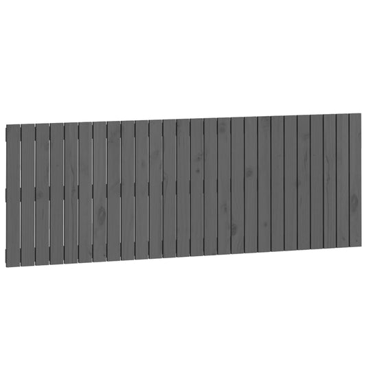 vidaXL Κεφαλάρι Τοίχου Γκρι 166x3x60 εκ. από Μασίφ Ξύλο Πεύκου