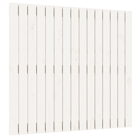 vidaXL Κεφαλάρι Τοίχου Λευκό 95,5x3x90 εκ. από Μασίφ Ξύλο Πεύκου