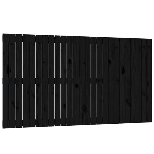 vidaXL Κεφαλάρι Τοίχου Μαύρο 159,5x3x90 εκ. από Μασίφ Ξύλο Πεύκου