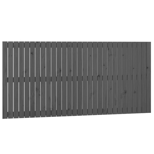 vidaXL Κεφαλάρι Τοίχου Γκρι 185x3x90 εκ. από Μασίφ Ξύλο Πεύκου