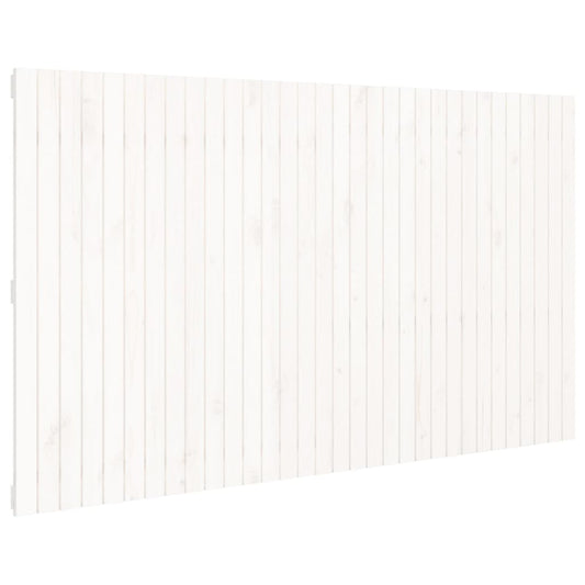 vidaXL Κεφαλάρι Τοίχου Λευκό 204 x 3 x 110 εκ. από Μασίφ Ξύλο Πεύκου