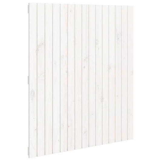 vidaXL Κεφαλάρι Τοίχου Λευκό 95,5x3x110 εκ. από Μασίφ Ξύλο Πεύκου