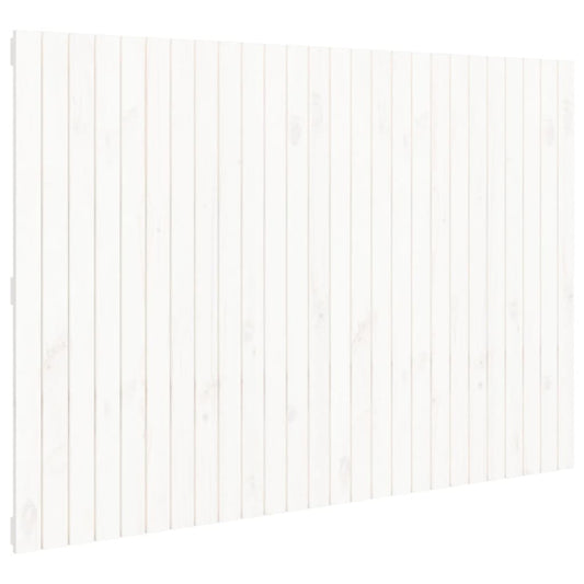 vidaXL Κεφαλάρι Τοίχου Λευκό 166x3x110 εκ. από Μασίφ Ξύλο Πεύκου