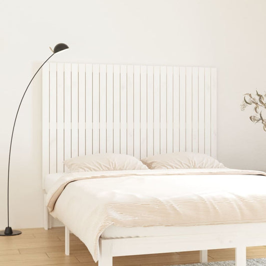 vidaXL Κεφαλάρι Τοίχου Λευκό 166x3x110 εκ. από Μασίφ Ξύλο Πεύκου