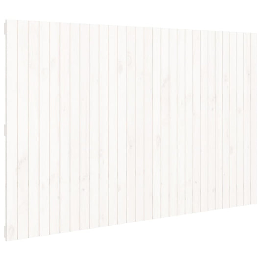 vidaXL Κεφαλάρι Τοίχου Λευκό 185x3x110 εκ. από Μασίφ Ξύλο Πεύκου