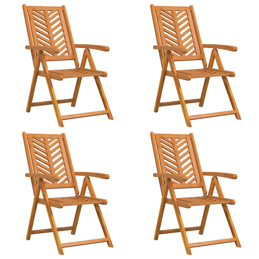 vidaXL Καρέκλα Κήπου 4 pcs Καφέ 57 x 72 x 109 εκ Στερεό Ξύλο Ακακίας