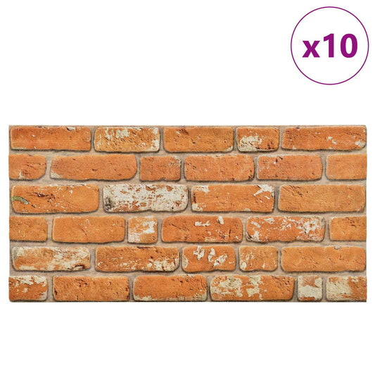 vidaXL Πάνελ τοίχου 10 pcs Τούβλο 100 x 50 cm Αφρός EPS