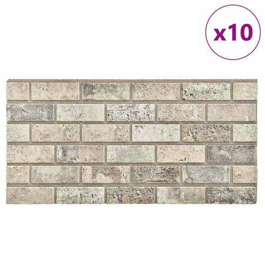 vidaXL Πάνελ τοίχου 10 pcs Άμμος 100 x 50 cm Αφρός EPS