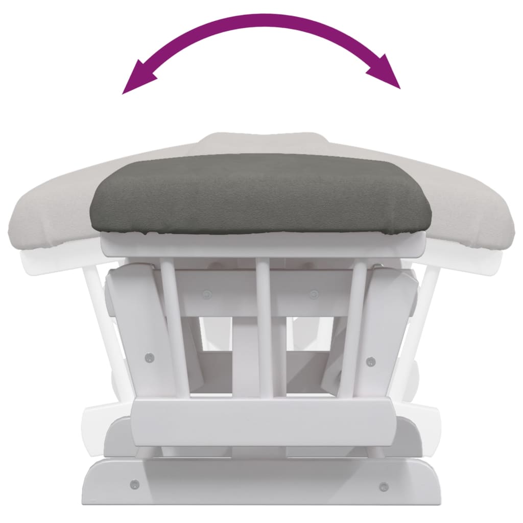 vidaXL Πολυθρόνα Relax Σκούρο Γκρι Υφασμάτινη με Σκαμπό