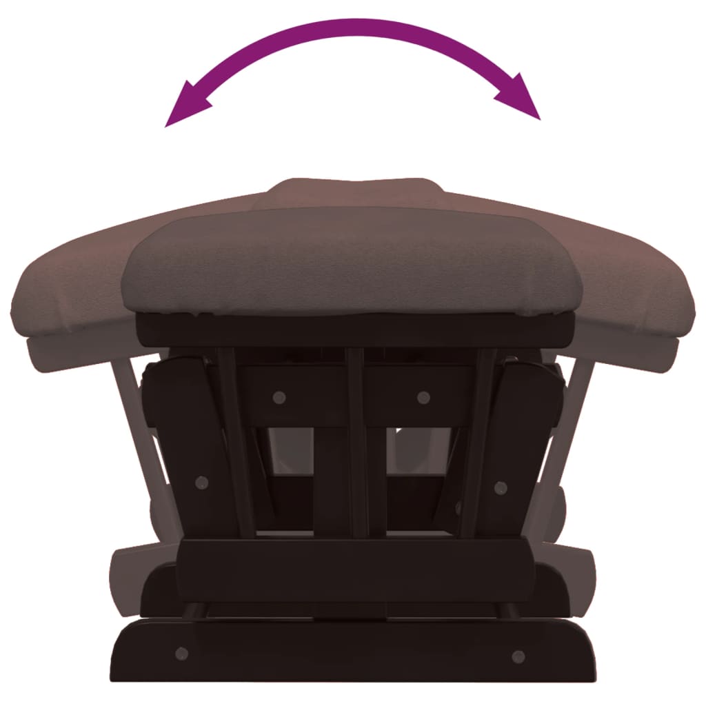 vidaXL Πολυθρόνα Κουνιστή Καφέ Υφασμάτινη με Σκαμπό