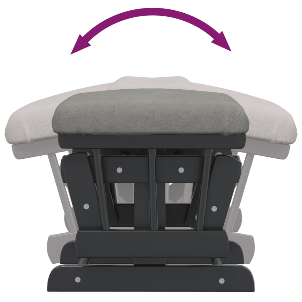 vidaXL Πολυθρόνα Relax Ανοιχτό Γκρι Υφασμάτινη με Σκαμπό