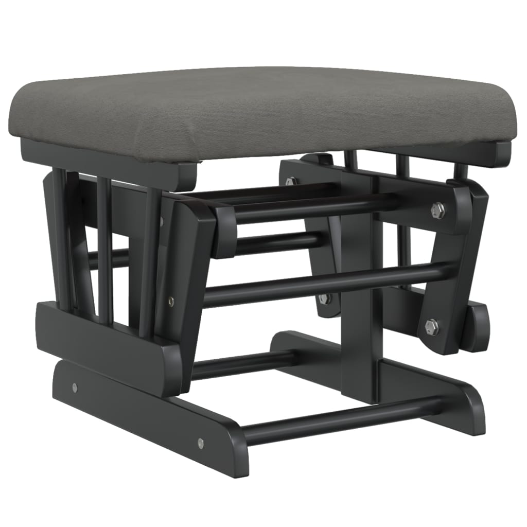 vidaXL Πολυθρόνα Relax Σκούρο Γκρι Υφασμάτινη με Σκαμπό