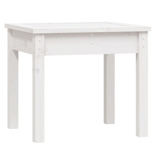 vidaXL Παγκάκι Κήπου Λευκό 50x44x45 εκ. από Μασίφ Ξύλο Πεύκου