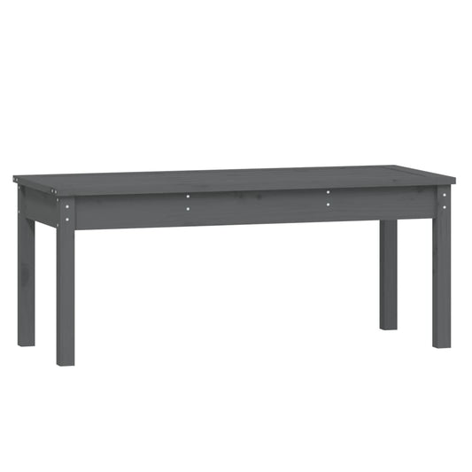 vidaXL Παγκάκι Κήπου Γκρι 109 x 44 x 45 εκ. από Μασίφ Ξύλο Πεύκου