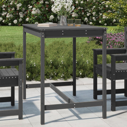 vidaXL Τραπέζι Κήπου Γκρι 121 x 82,5 x 110 εκ. από Μασίφ Ξύλο Πεύκου