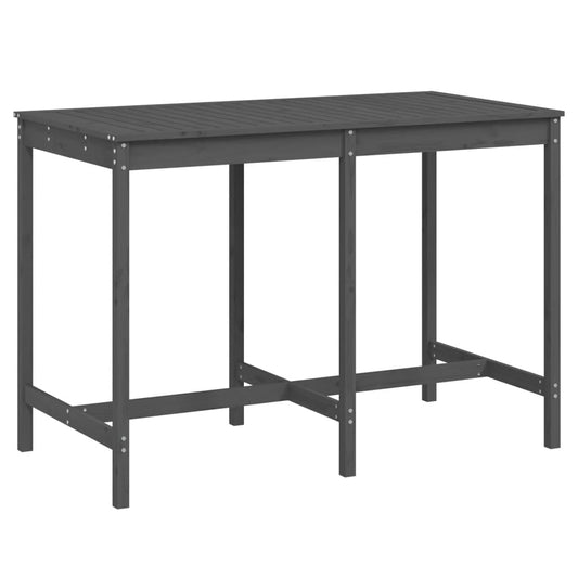 vidaXL Τραπέζι Κήπου Γκρι 159,5x82,5x110 εκ. από Μασίφ Ξύλο Πεύκου