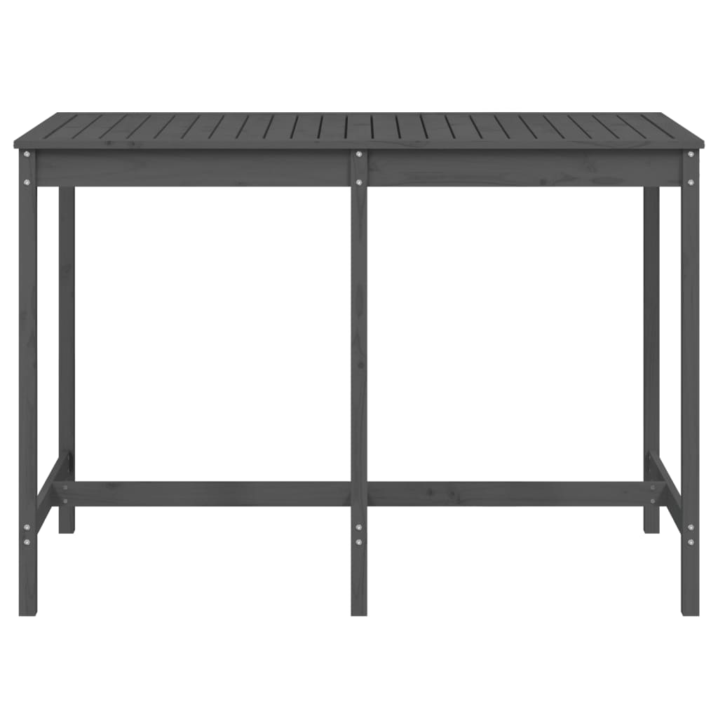 vidaXL Τραπέζι Κήπου Γκρι 159,5x82,5x110 εκ. από Μασίφ Ξύλο Πεύκου