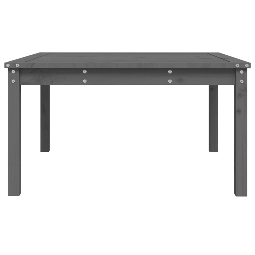 vidaXL Τραπέζι Κήπου Γκρι 82,5x82,5x45 εκ. από Μασίφ Ξύλο Πεύκου