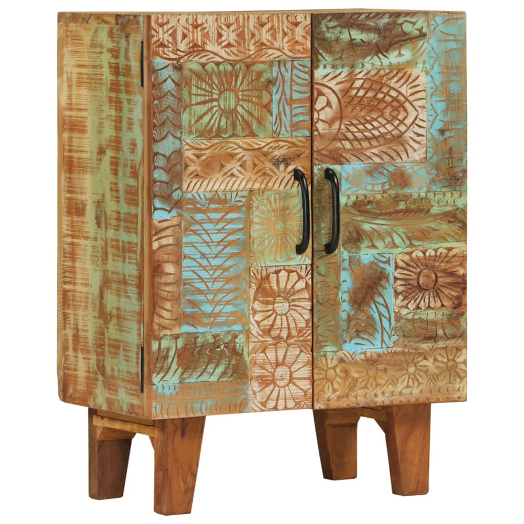 vidaXL Ντουλάπι με Χειροποίητο Σκάλισμα 55x30x75εκ Μασίφ Ανακυκλ. Ξύλο