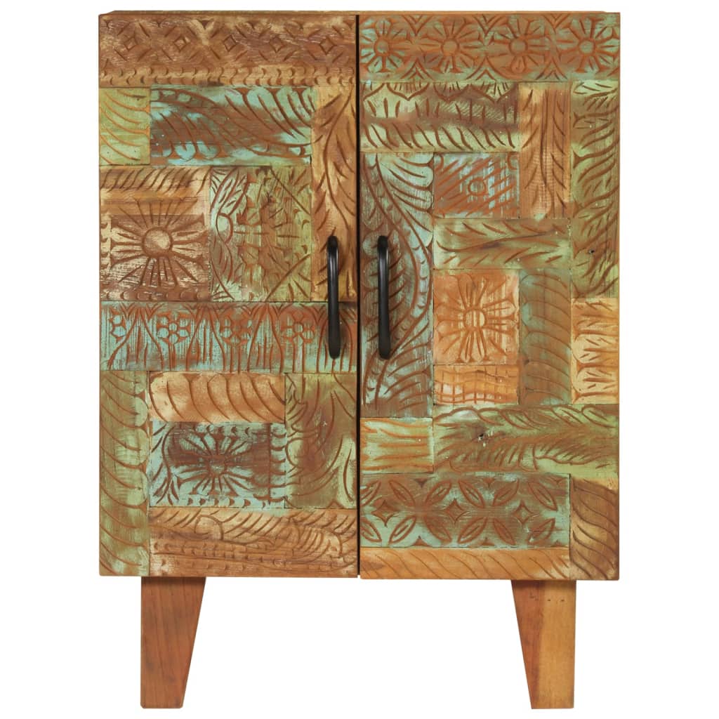 vidaXL Ντουλάπι με Χειροποίητο Σκάλισμα 55x30x75εκ Μασίφ Ανακυκλ. Ξύλο