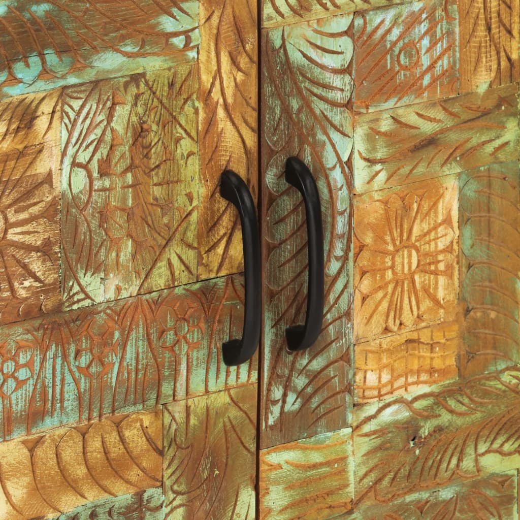 vidaXL Ντουλάπι με Χειροποίητο Σκάλισμα 55x30x75εκ Μασίφ Ανακυκλ. Ξύλο