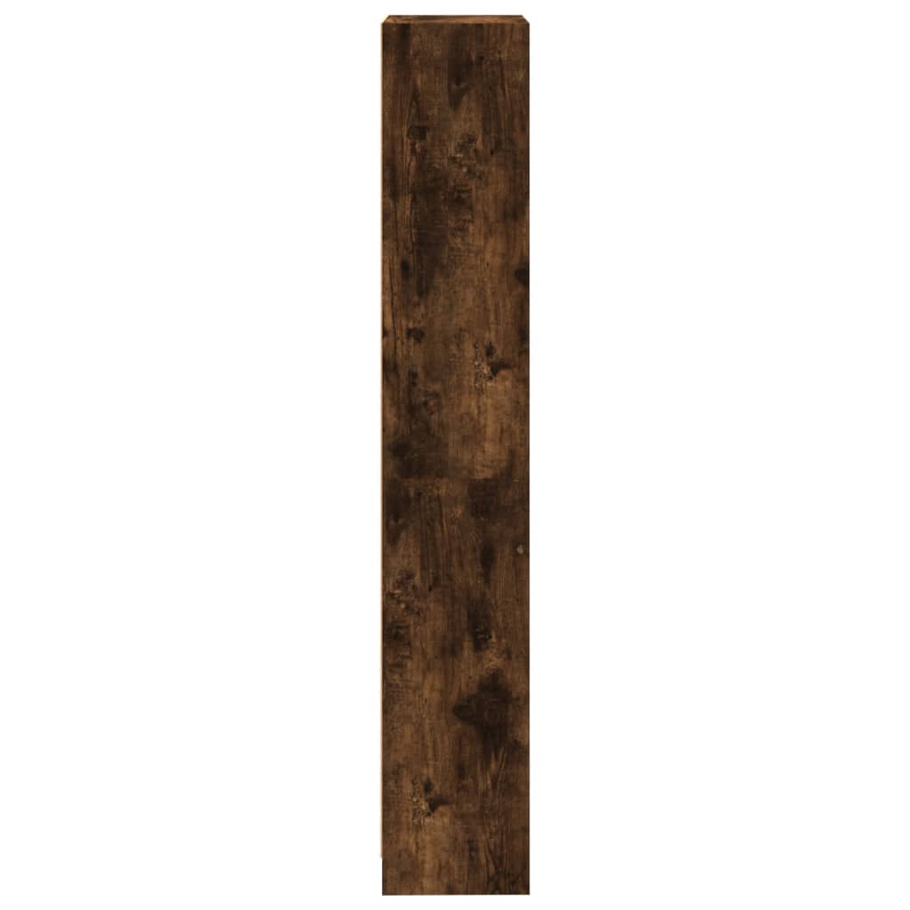 vidaXL Βιβλιοθήκη με 4 Ράφια Καπνιστή Δρυς 40x24x143 εκ. Επεξεργ. Ξύλο