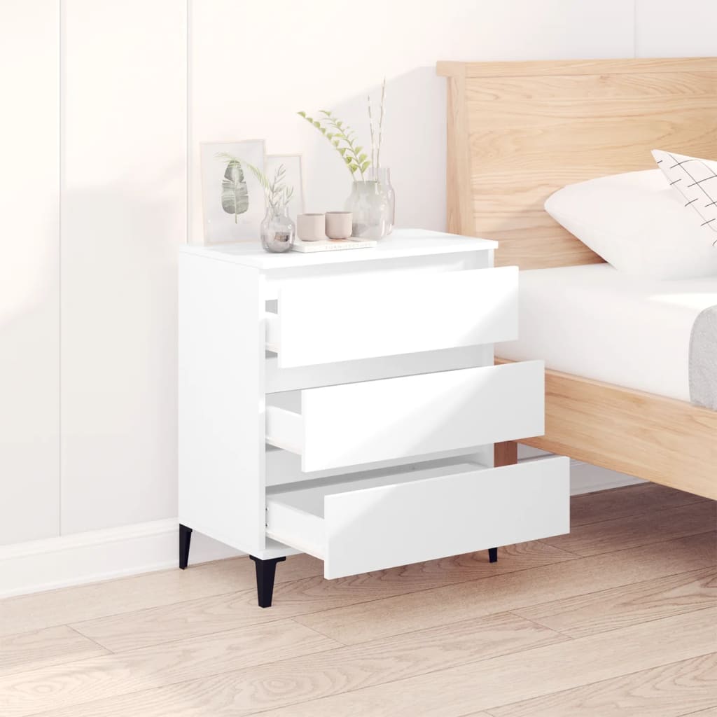 vidaXL Συρταριέρα Λευκή 60 x 35 x 70 εκ. από Επεξεργασμένο Ξύλο