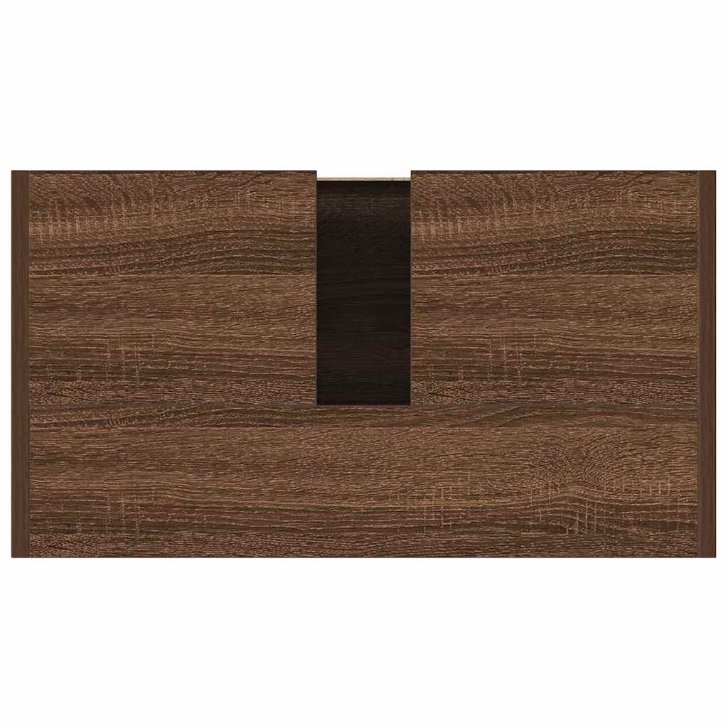 vidaXL Ντουλάπι Μπάνιου Καφέ Δρυς 60x33x61 εκ. από Επεξεργασμένο Ξύλο