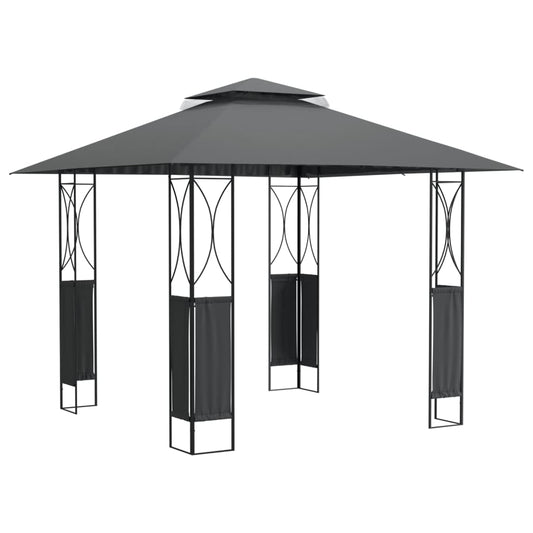 vidaXL Κιόσκι με Οροφή Ανθρακί 300 x 300 x 270 εκ. από Ατσάλι