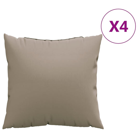 vidaXL Μαξιλάρια Καναπέ 4 τεμ. Taupe 50x50 εκ. Υφασμάτινα