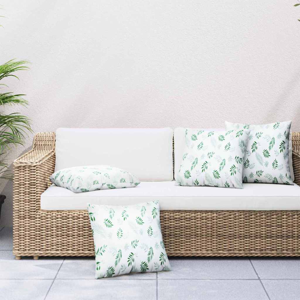 vidaXL Διασκορπισμένα Μαξιλάρια Φύλλο 4 pcs Σχέδιο Φύλλου 50 x 50 cm