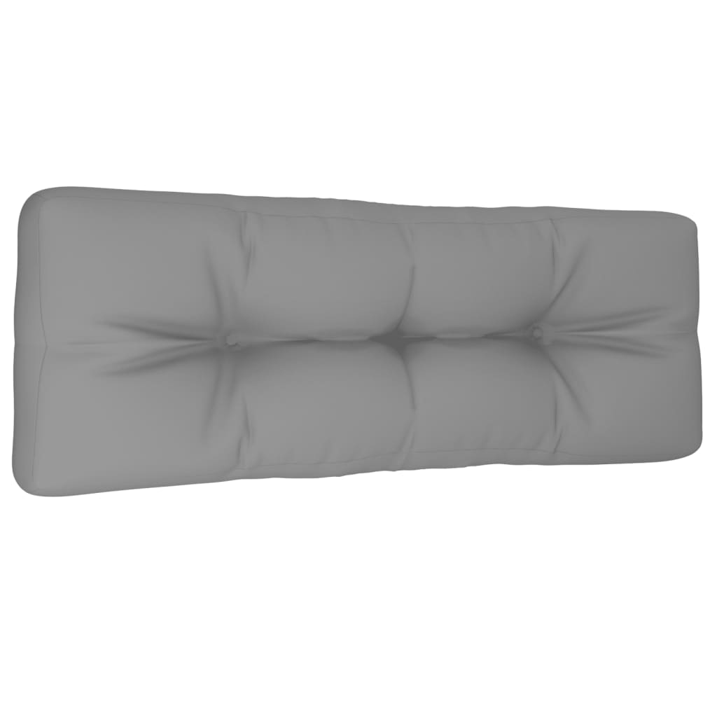 vidaXL Μαξιλάρι Παλέτας Γκρι 120 x 40 x 12 εκ. Υφασμάτινο