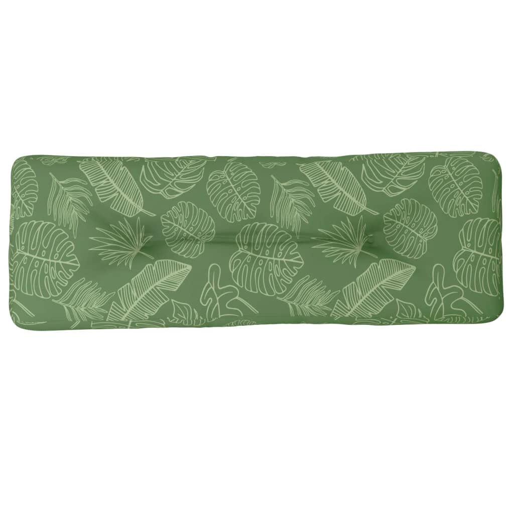 vidaXL Μαξιλάρι Παλέτας με Σχέδιο Φύλλων 120 x 40 x 12 εκ. Υφασμάτινο