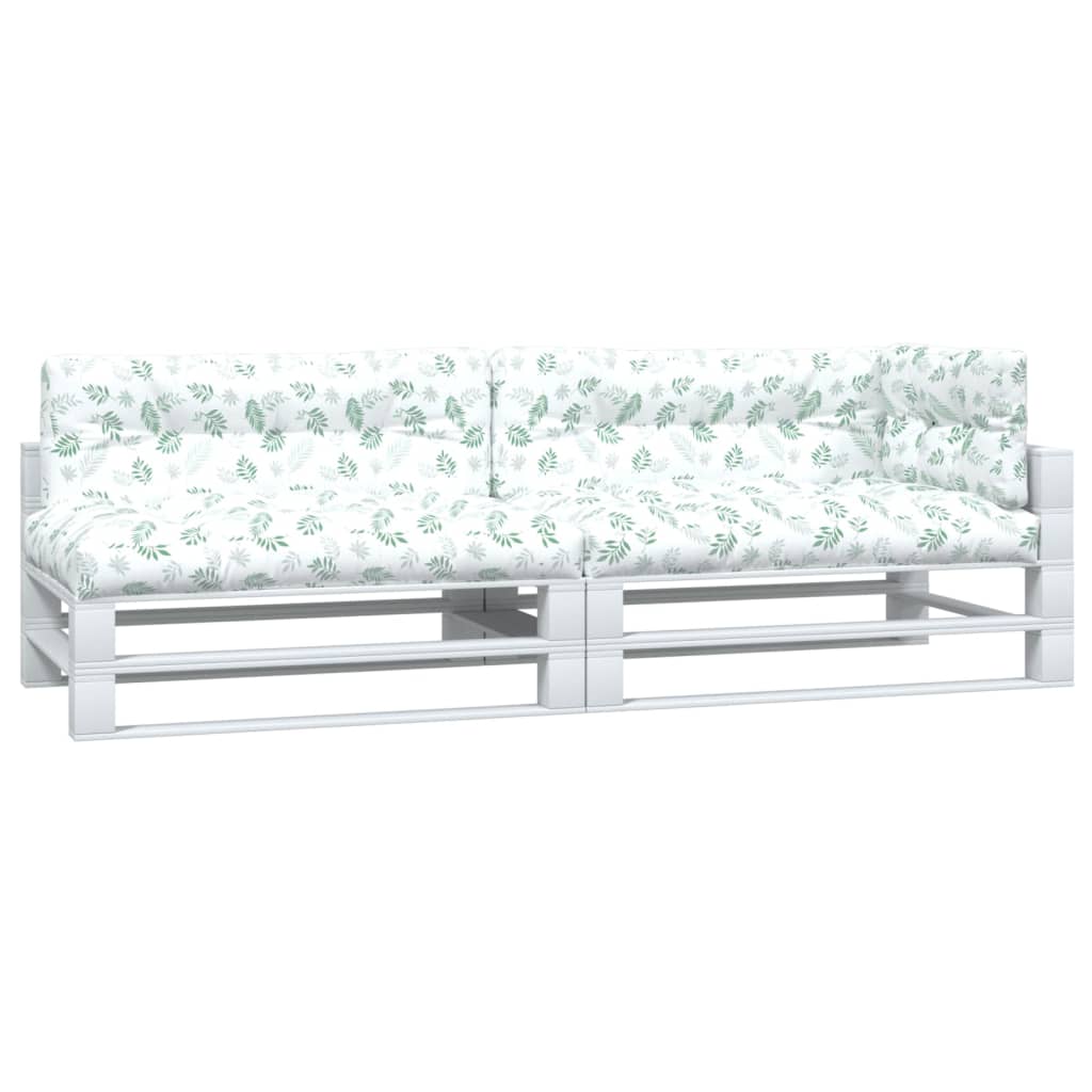 vidaXL Μαξιλάρια Παλέτας 5 τεμ. Σχέδιο Φύλλων Υφασμάτινα