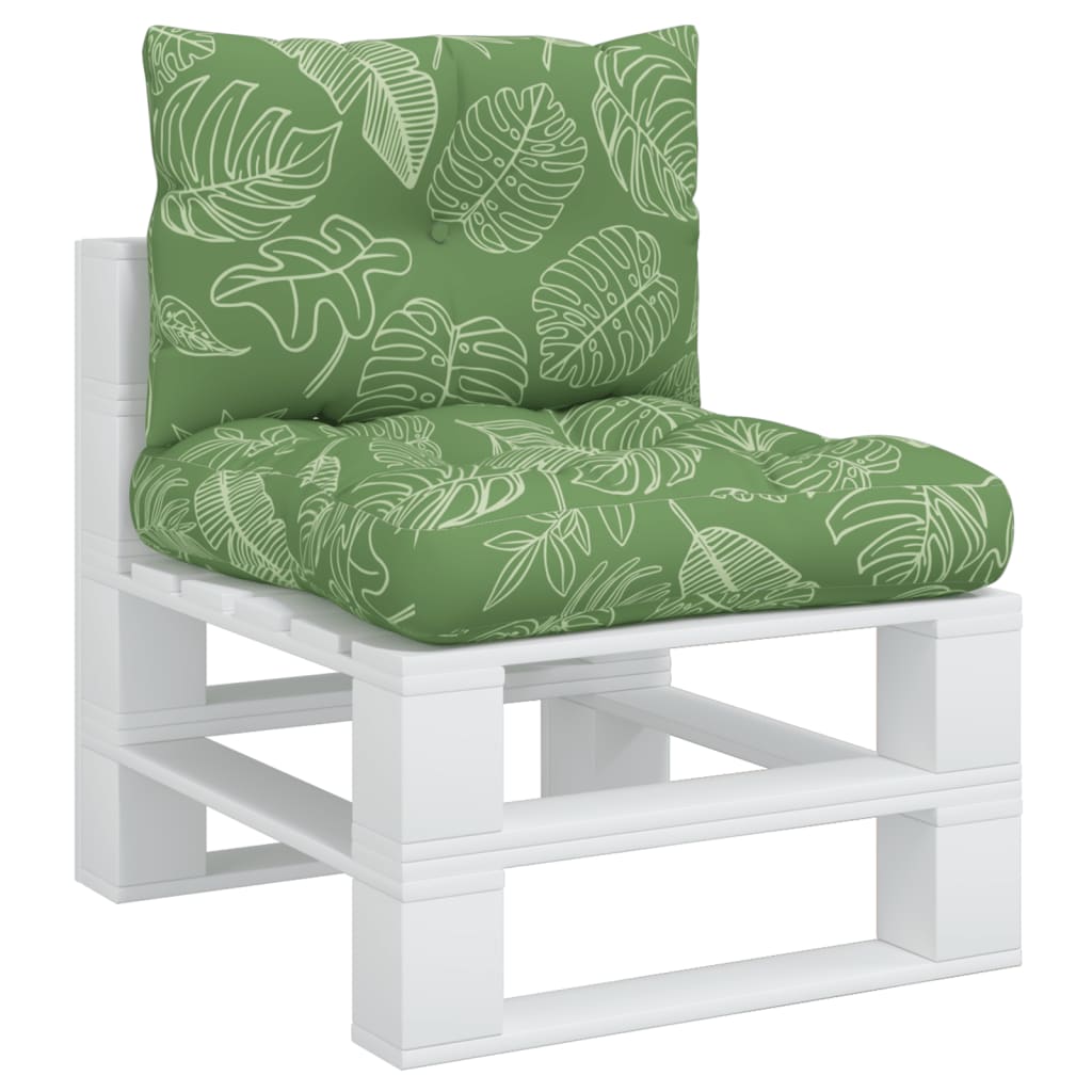 vidaXL Μαξιλάρια Παλέτας 2 τεμ. Σχέδιο Φύλλων από Ύφασμα Oxford