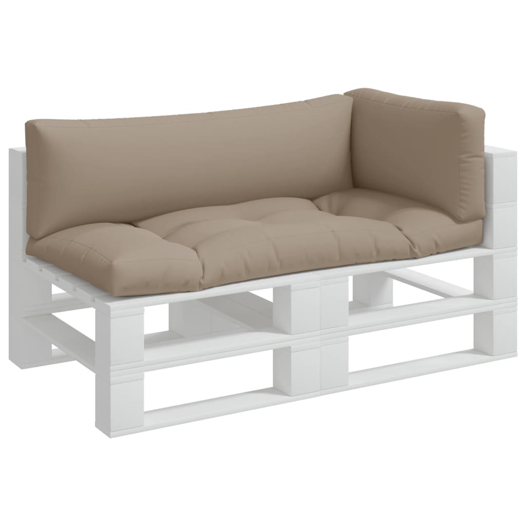 vidaXL Μαξιλάρια Παλέτας 3 τεμ. Taupe Υφασμάτινα